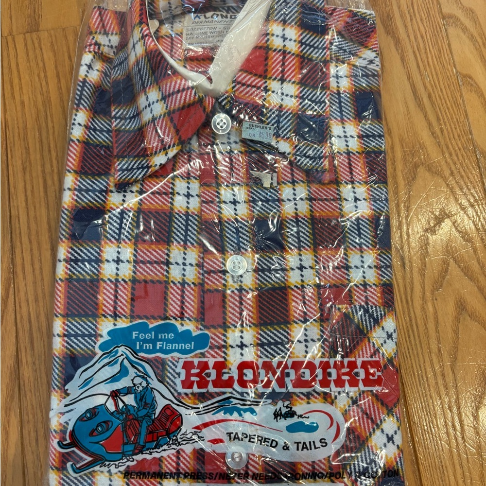New vintage Klondike Plaid Flannel Shirt
